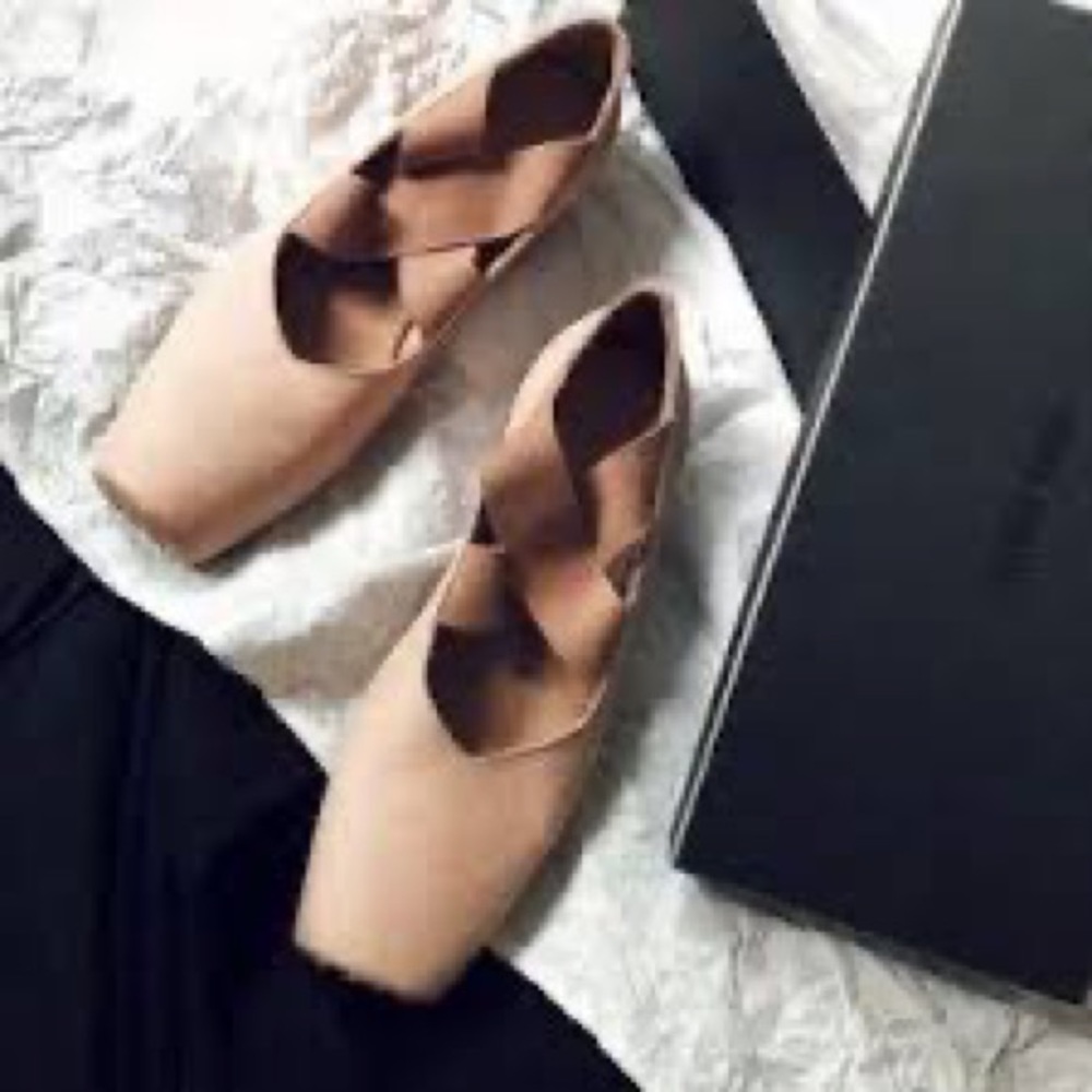 Uma Wang velvet  cross strap ballerinas EU39 NWT - Picture 8 of 14